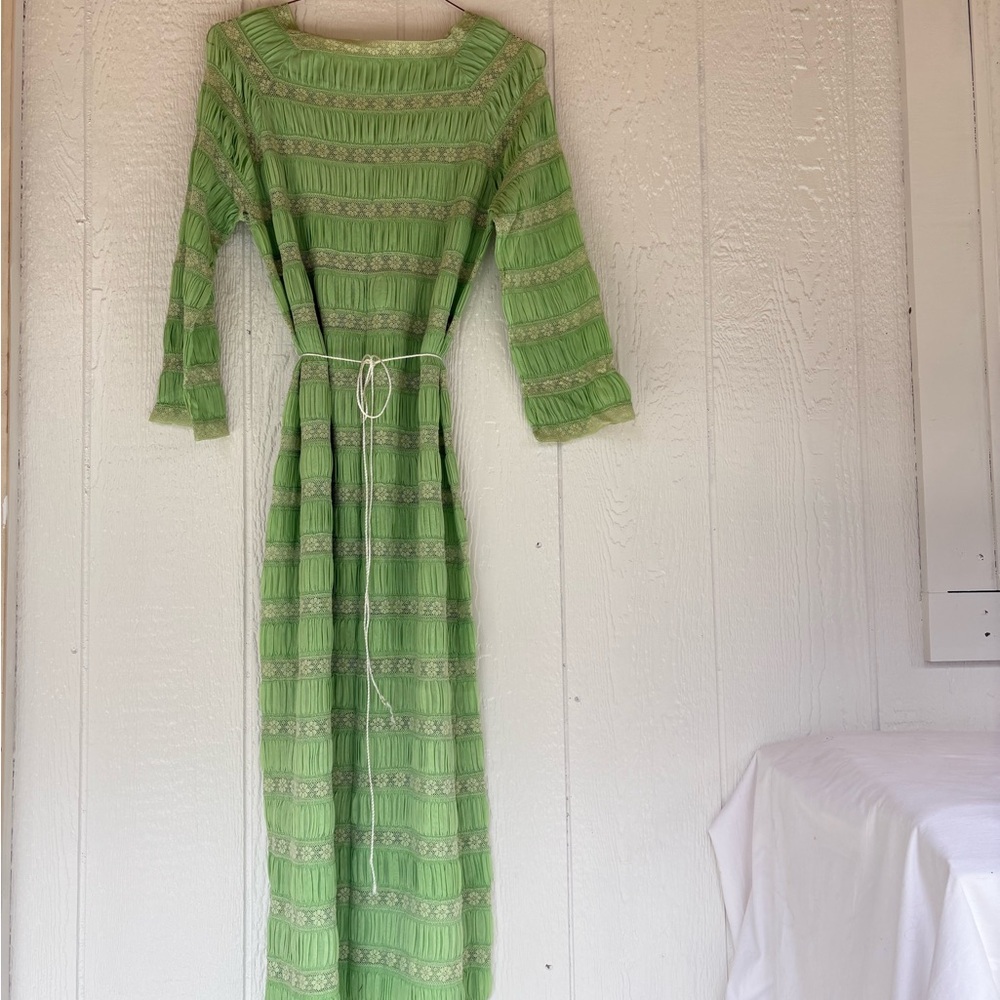 Vintage 1970s Green Dress